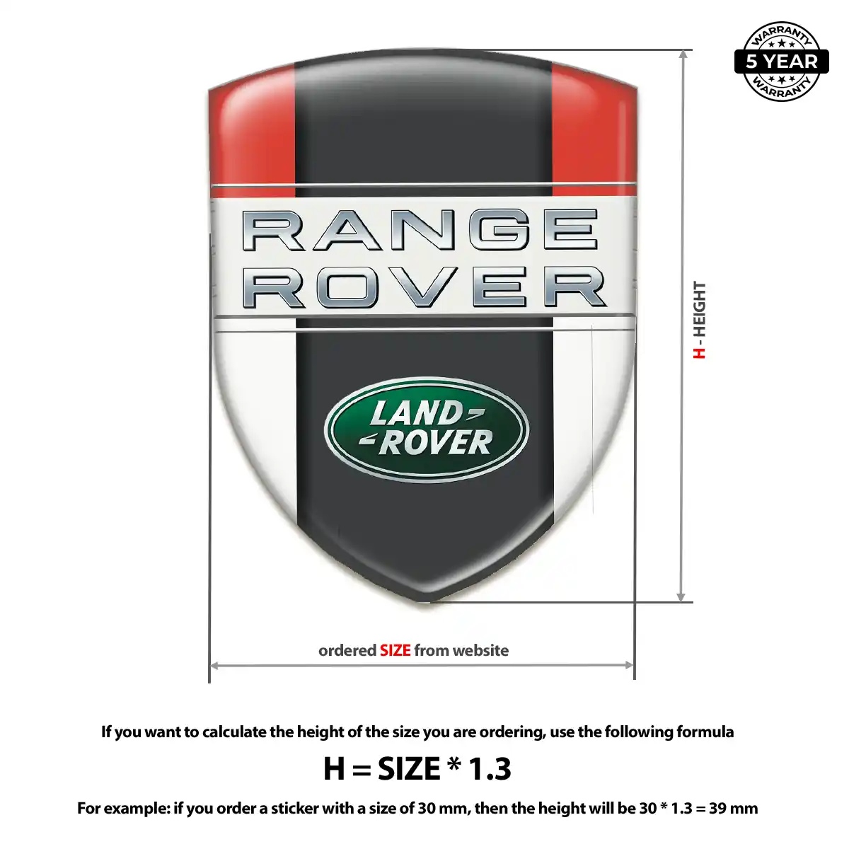 Land Rover Gel Emblem Sticker Refined Design