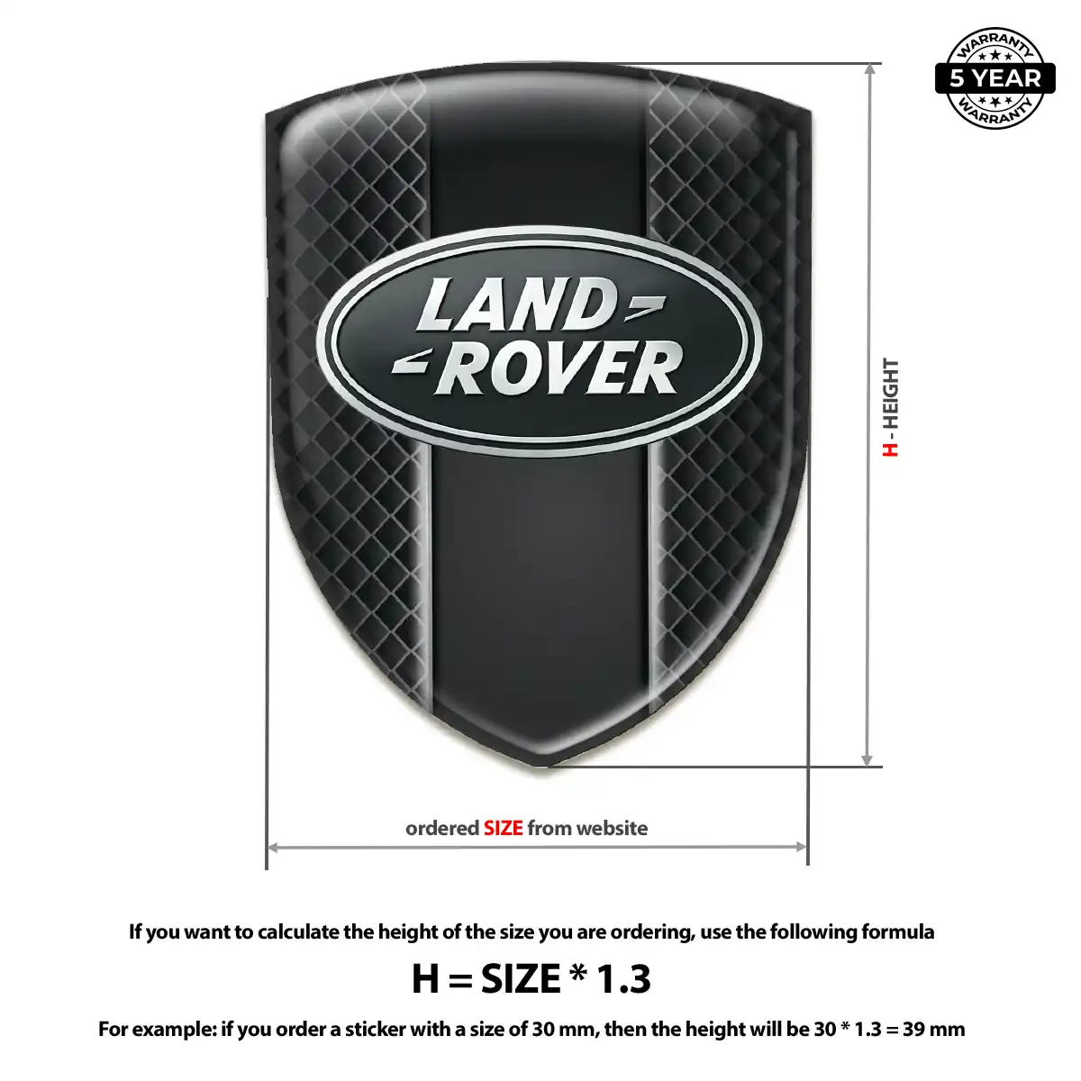 Land Rover Gel Emblem Sticker Sleek Style