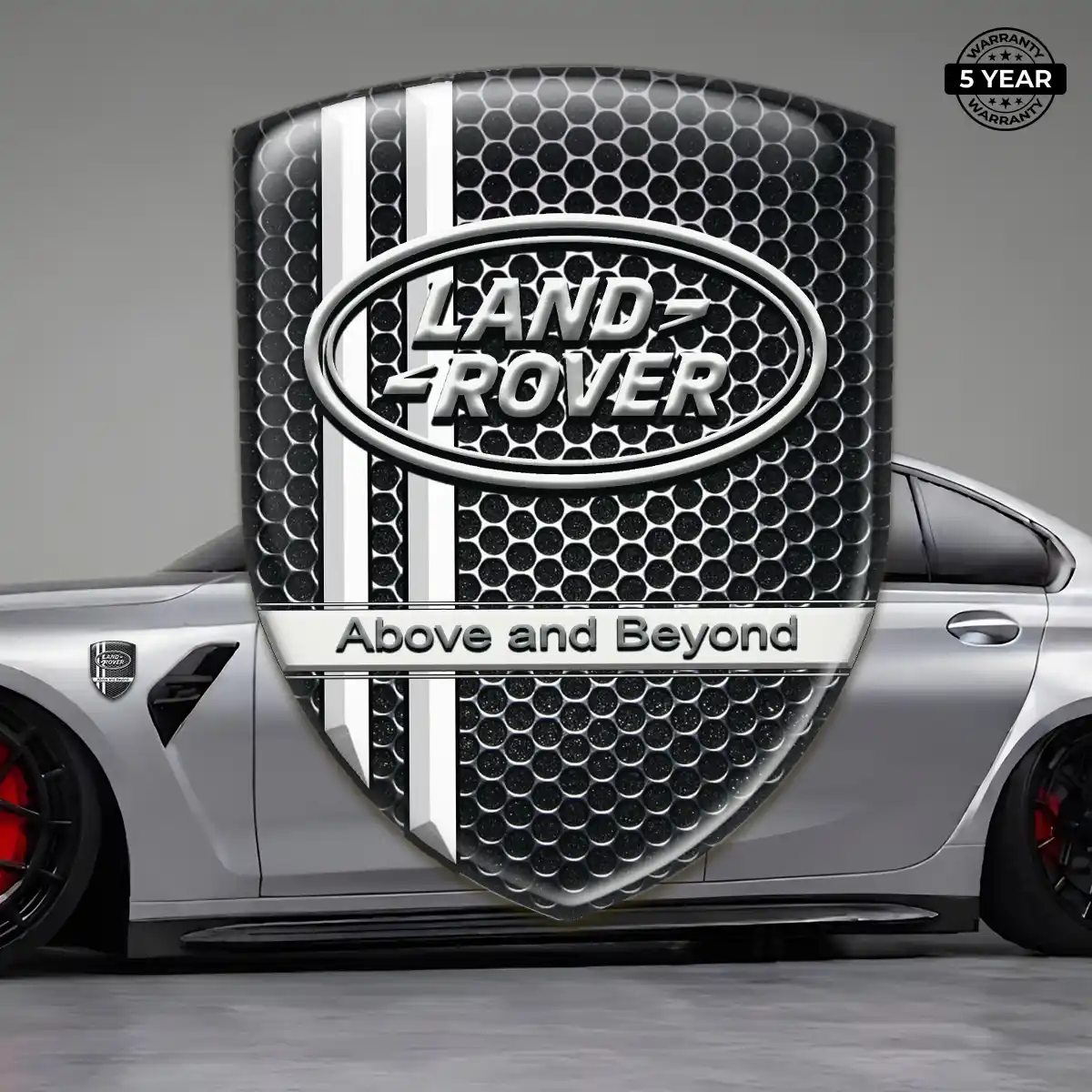 Land Rover Polyurethane Domed Sticker Sleek Style