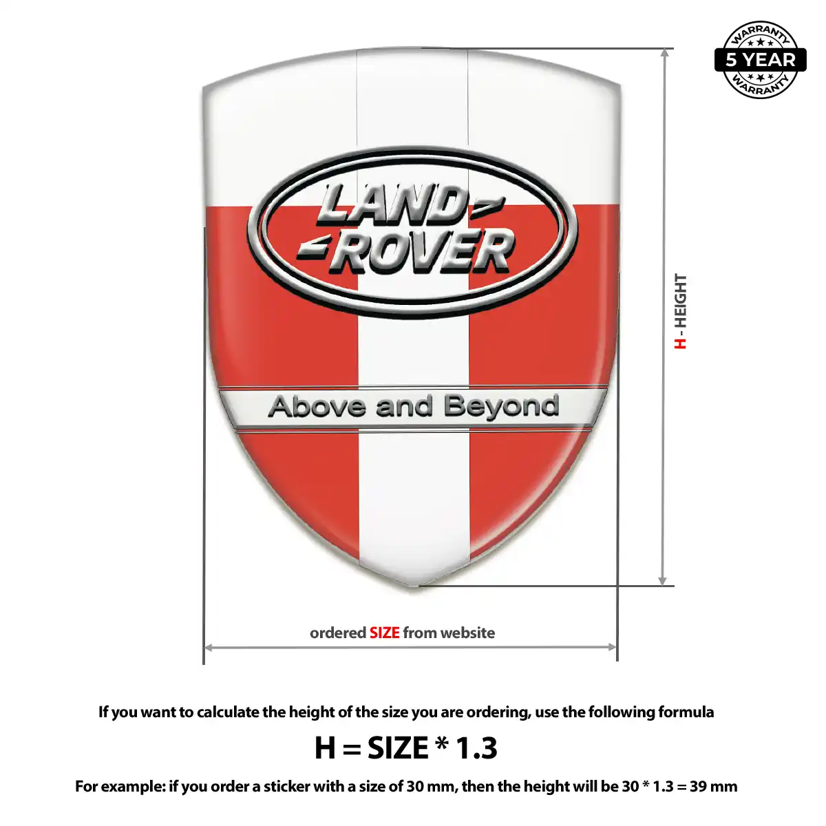 Land Rover Resin Badge Sticker Refined Design