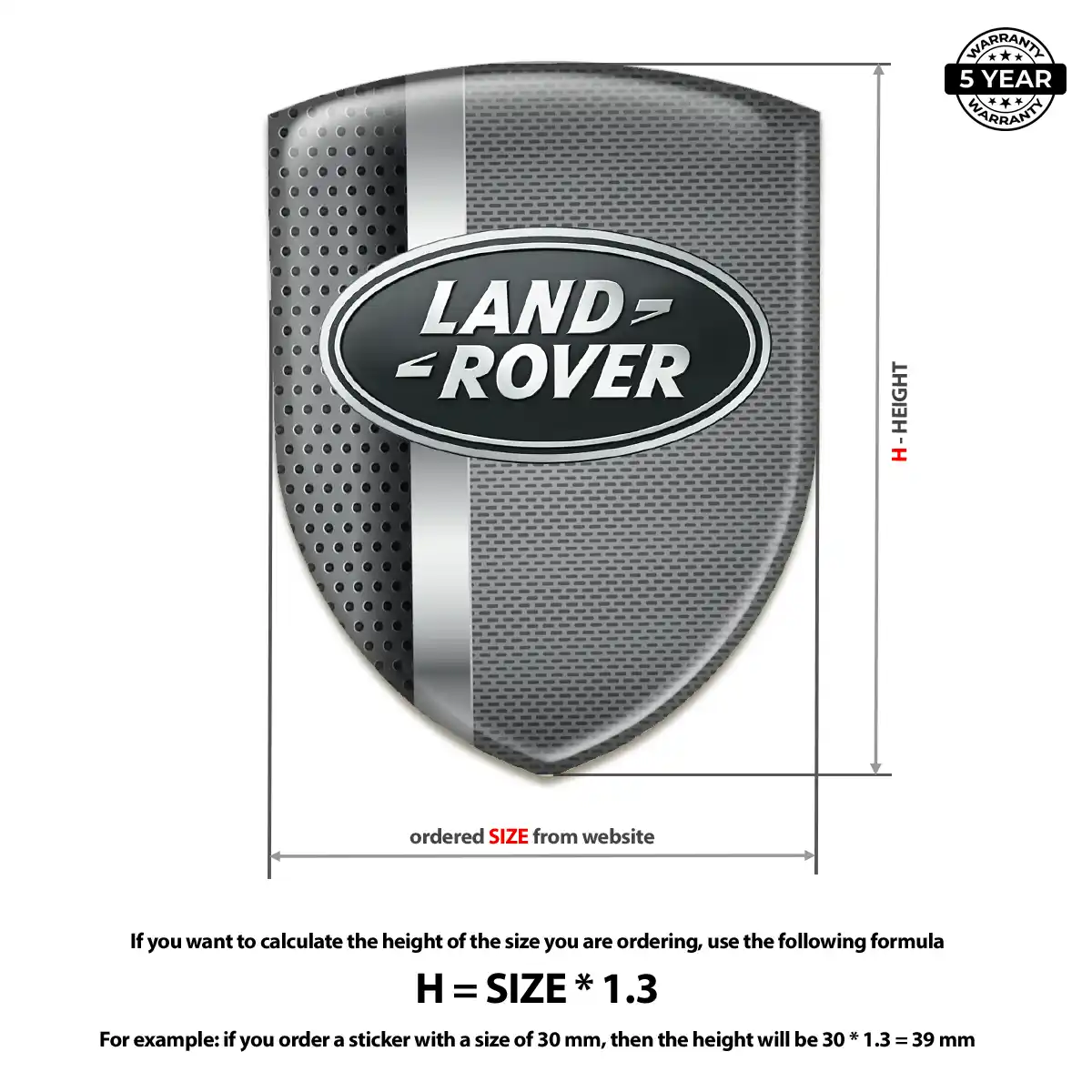 Land Rover Resin Badge Sticker Sleek Style