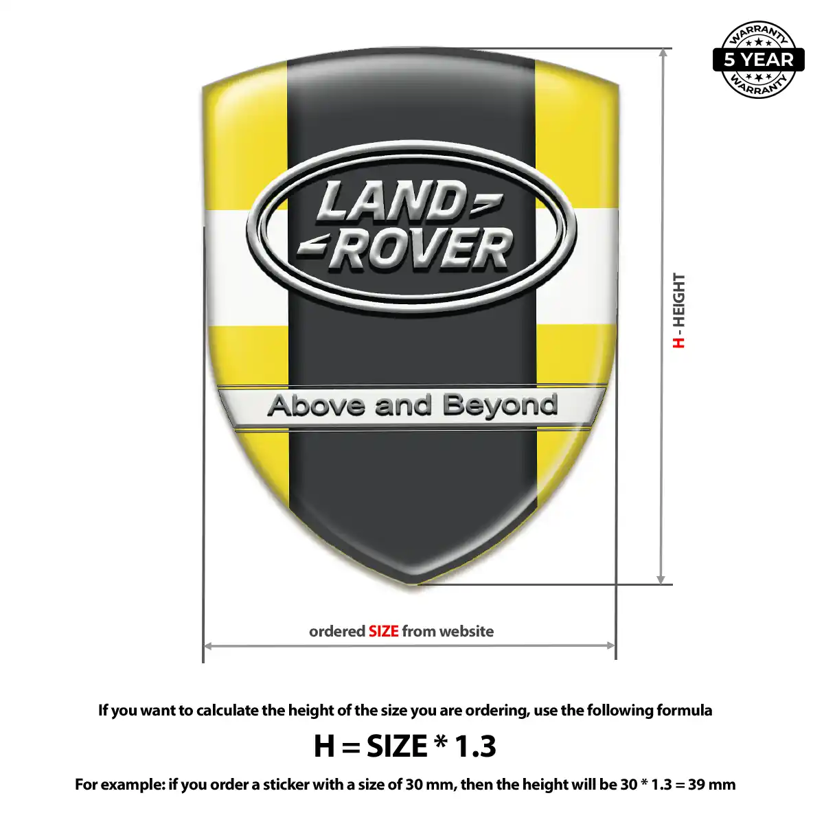 Land Rover Resin Emblem Sticker Refined Design