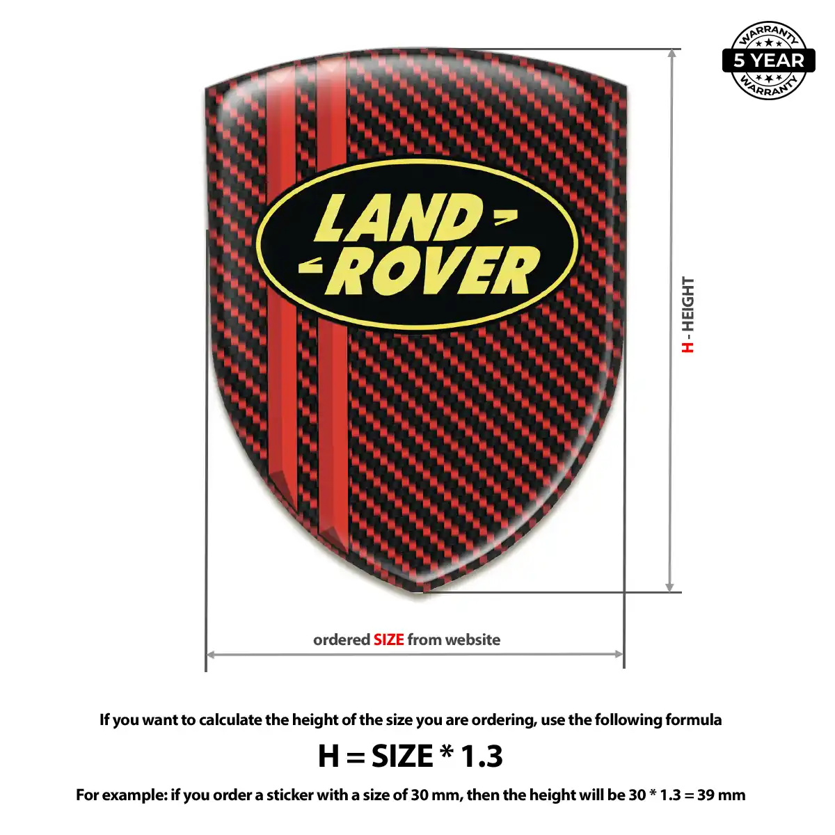 Land Rover Resin Emblem Sticker Sleek Style
