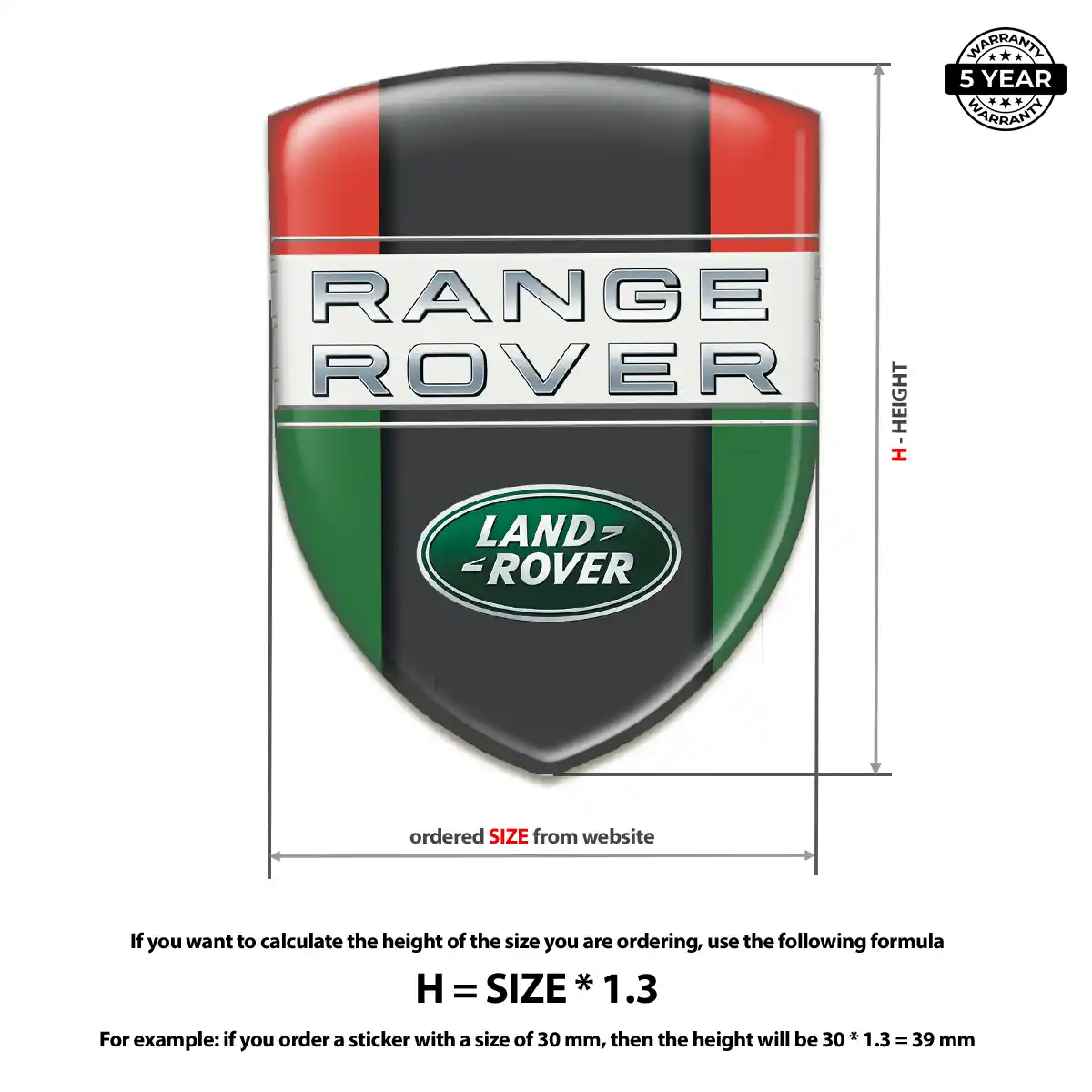 Land Rover Self Adhesive Emblem Sticker Refined Design