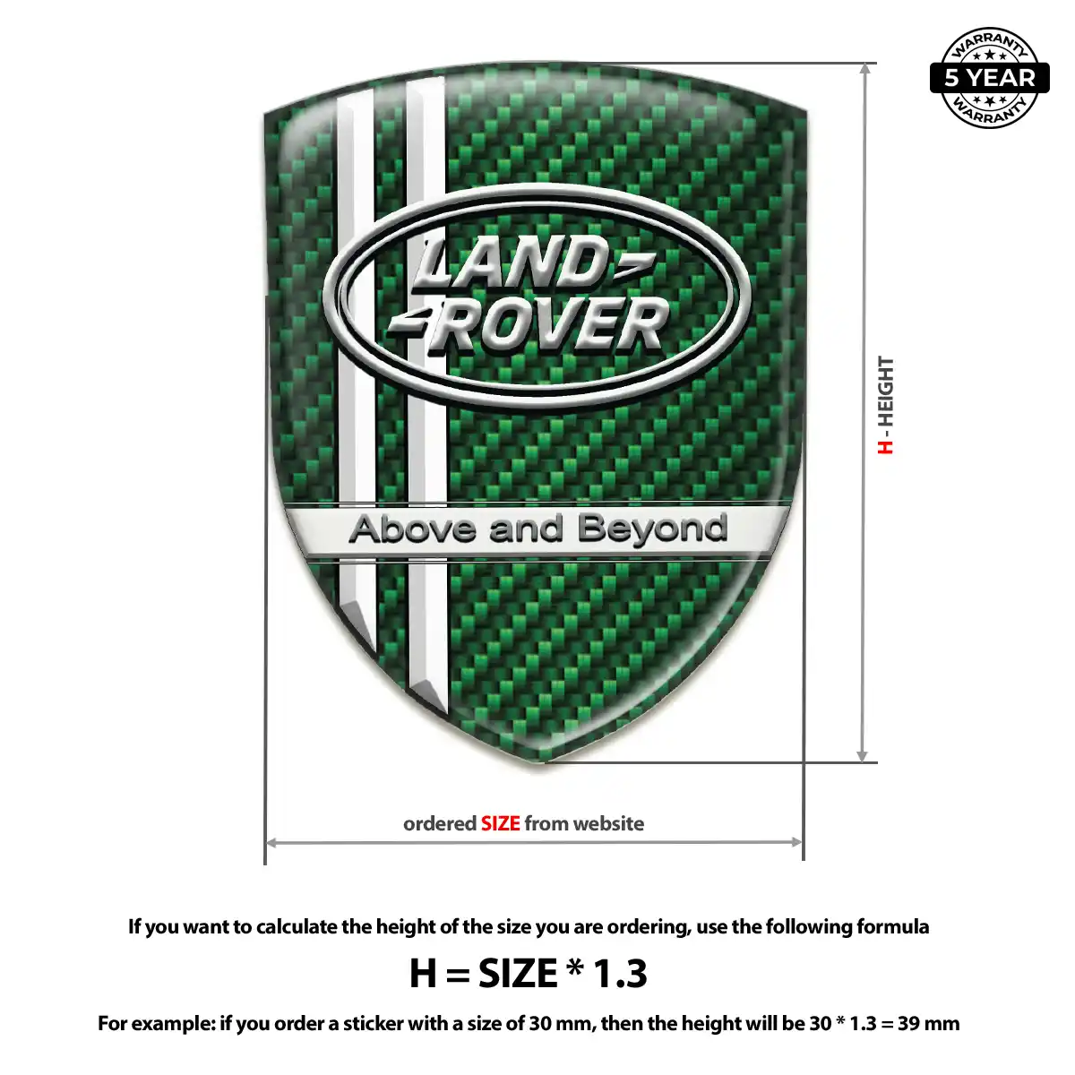 Land Rover Self Adhesive Emblem Sticker Sleek Style