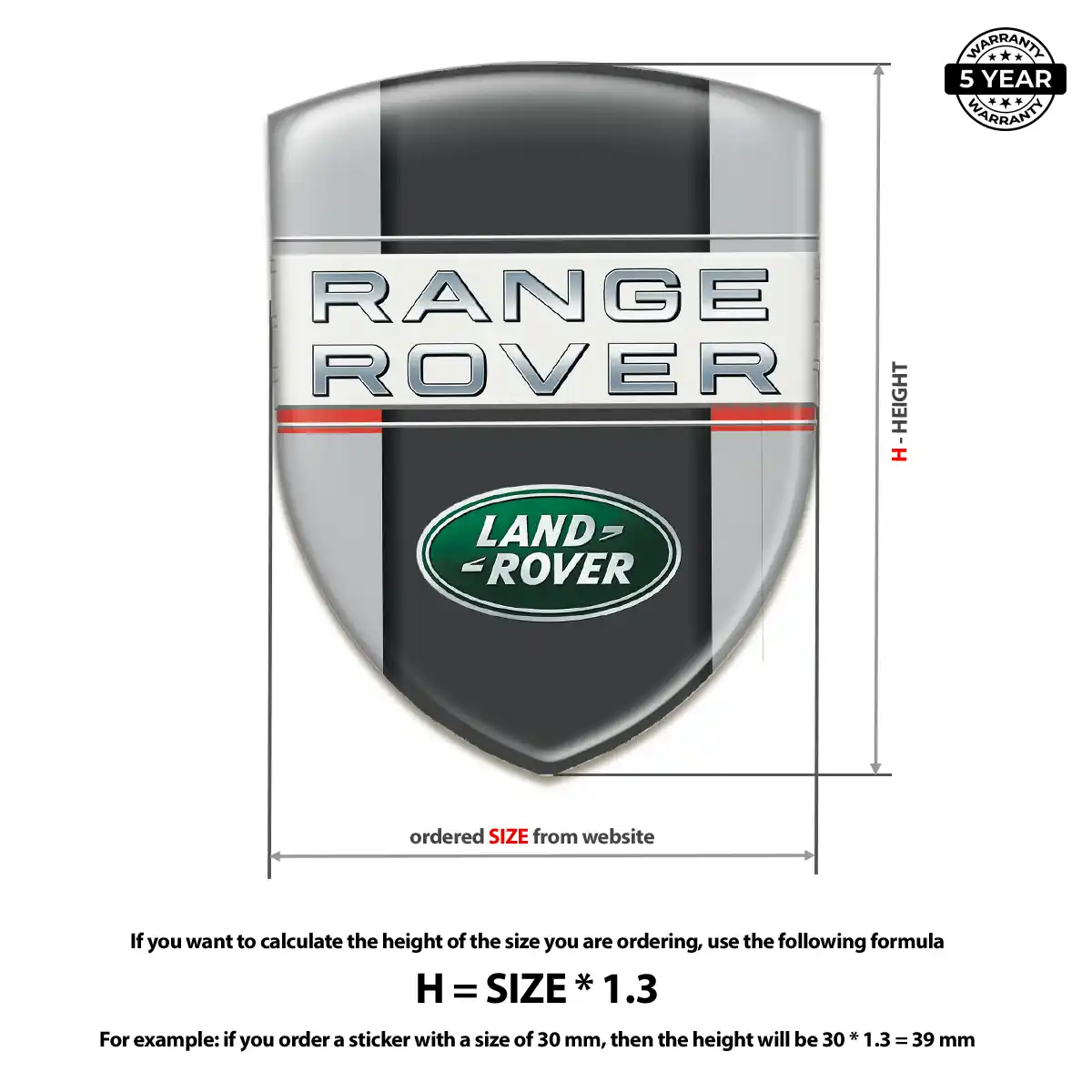 Land Rover Silicone Badge Elite Finish