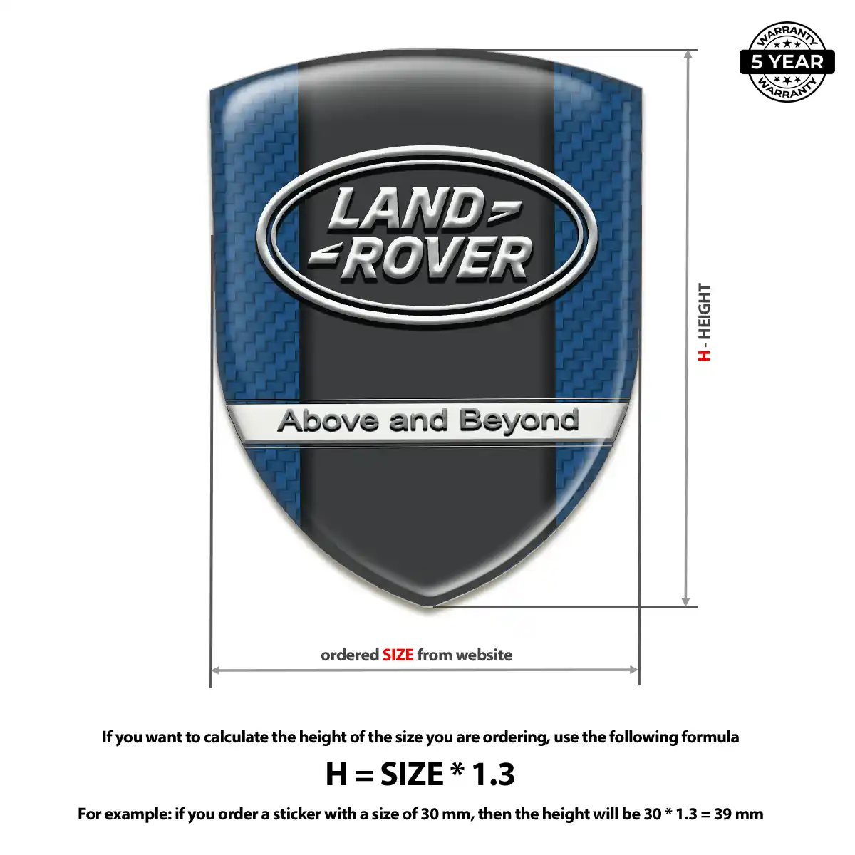 Land Rover Silicone Sticker Elite Finish