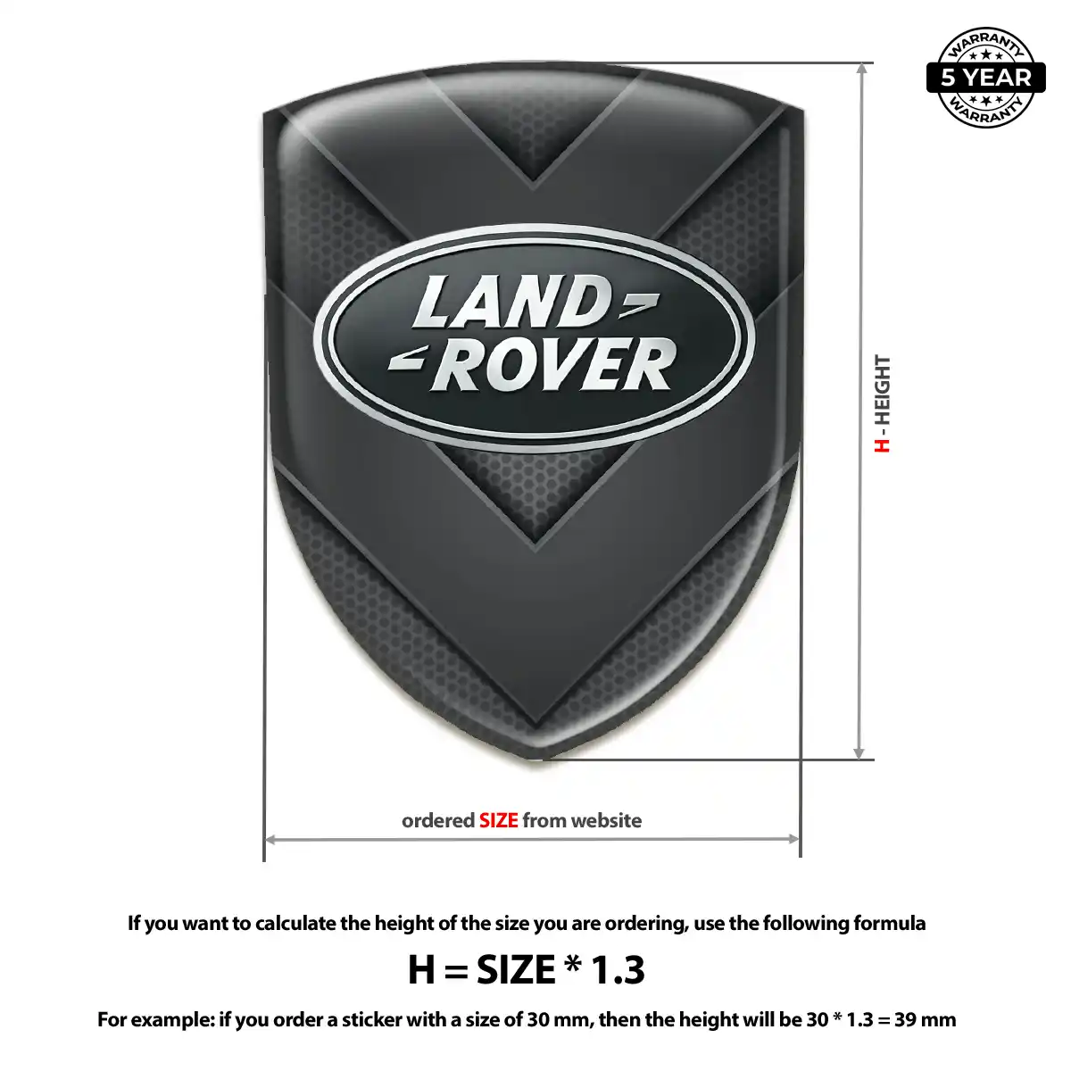 Land Rover Silicone Sticker Refined Design