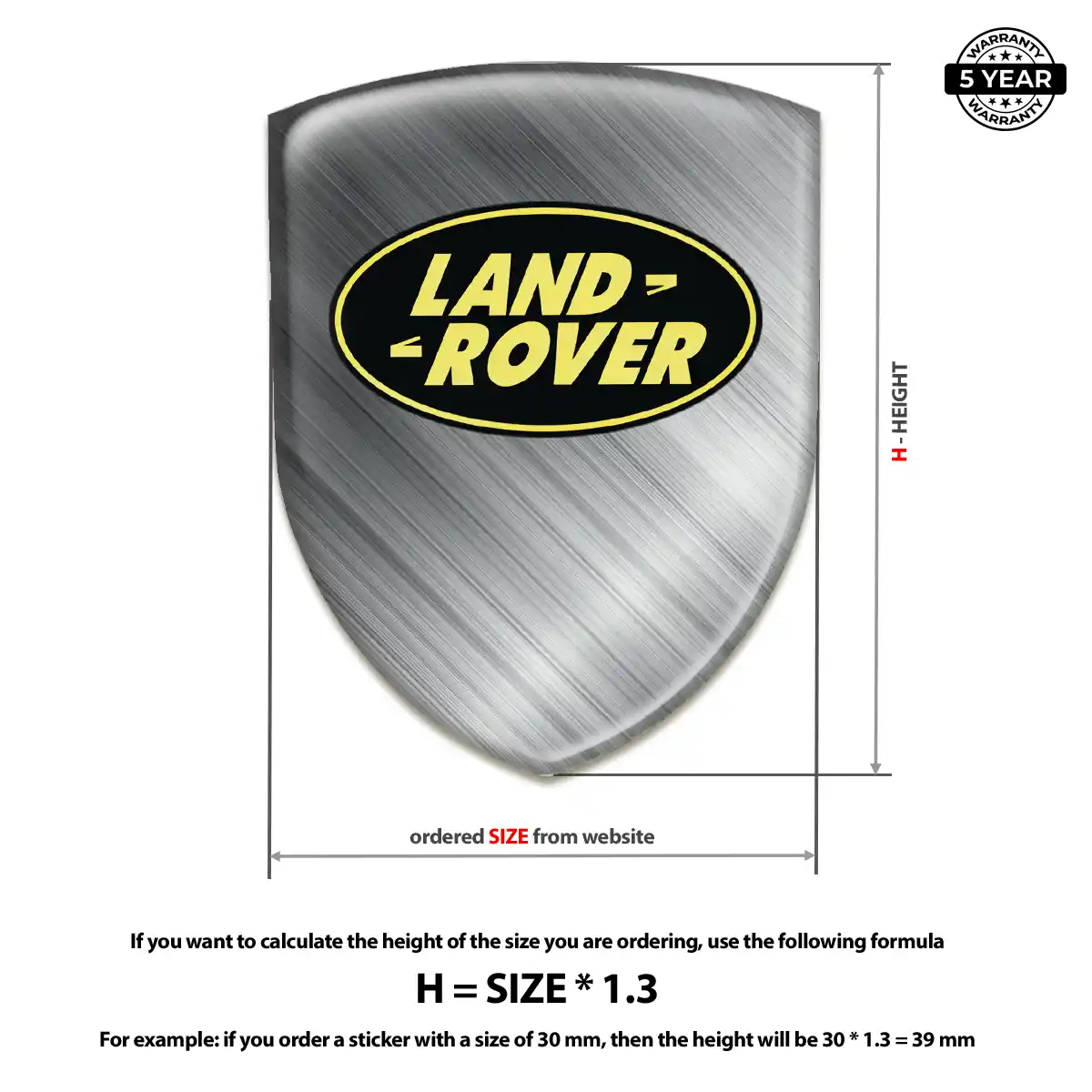 Land Rover Silicone Sticker Sleek Style