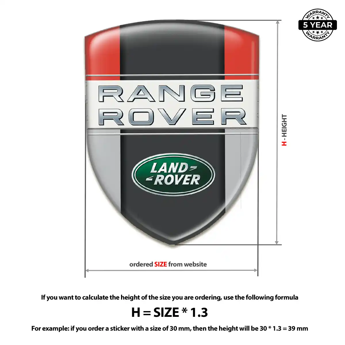 Land Rover Sticker Elite Finish