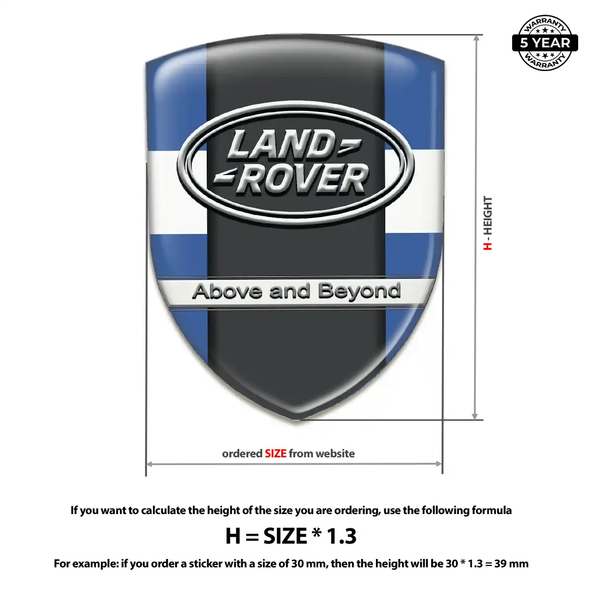 Land Rover Vehicle Logo Sticker Refined Design