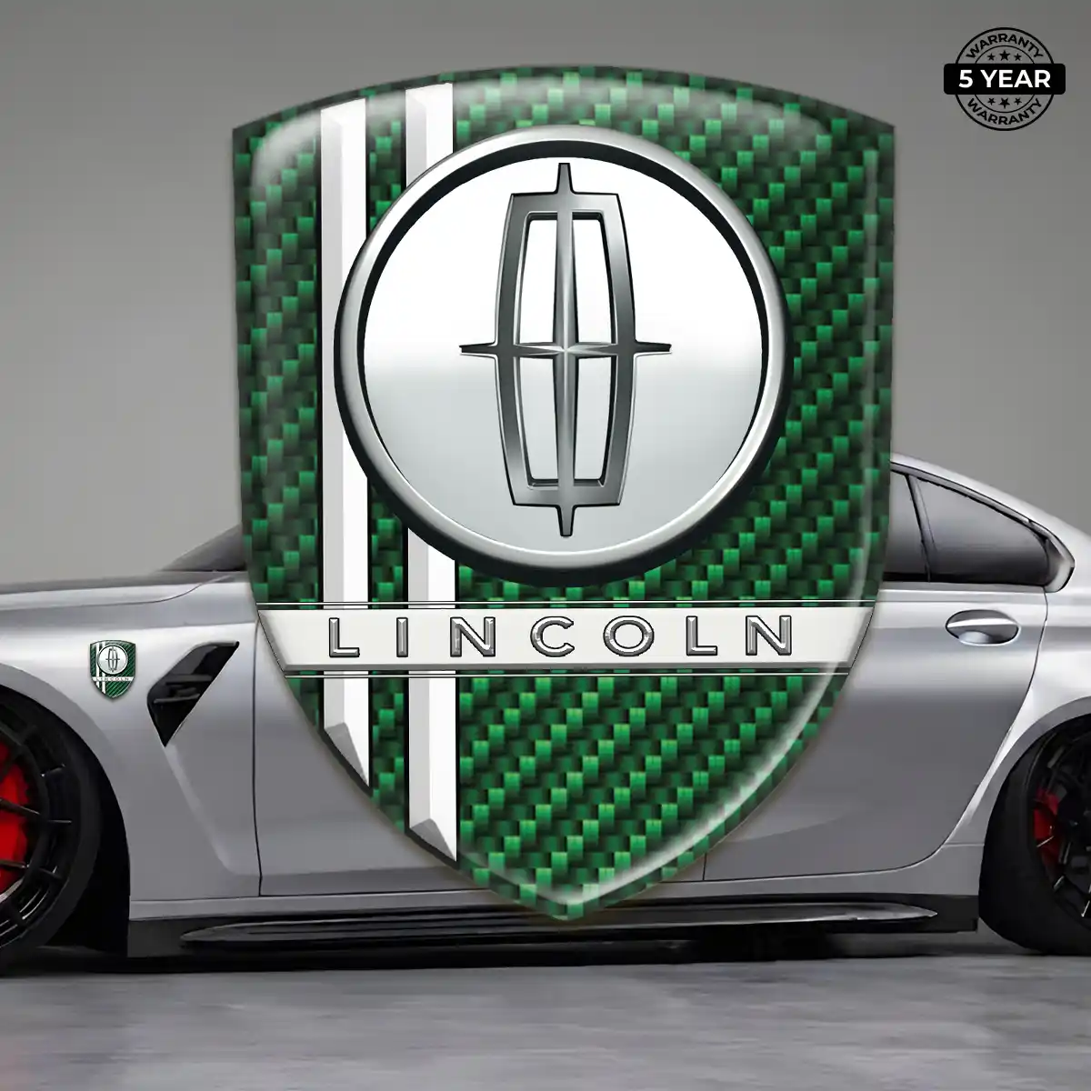 Lincoln 3D Badge Sticker Sleek Style