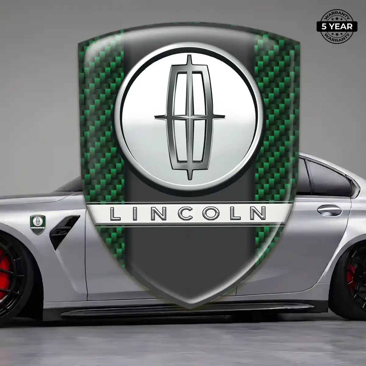 Lincoln 3D Domed Sticker Elite Finish