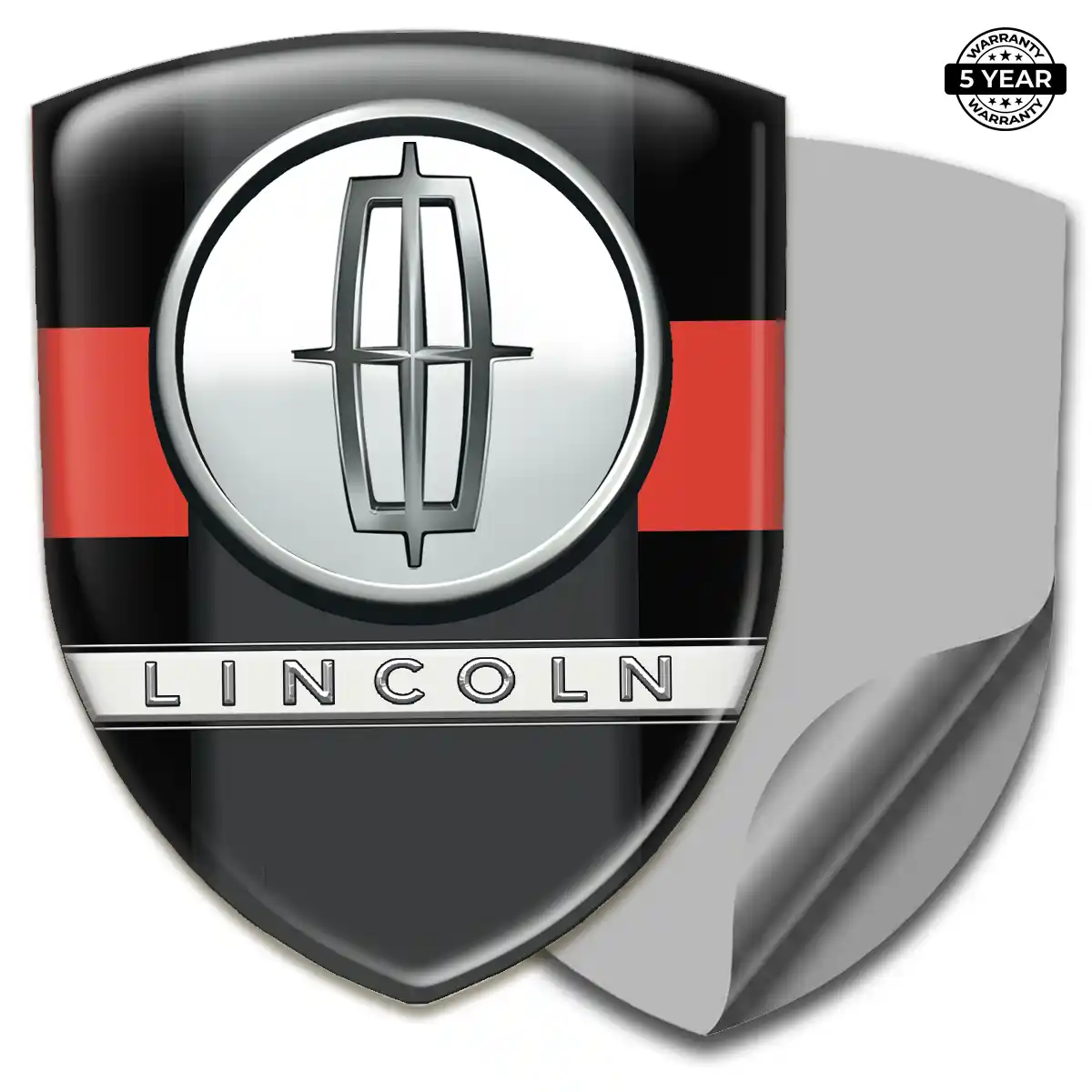 Lincoln 3D Domed Sticker Refined Design