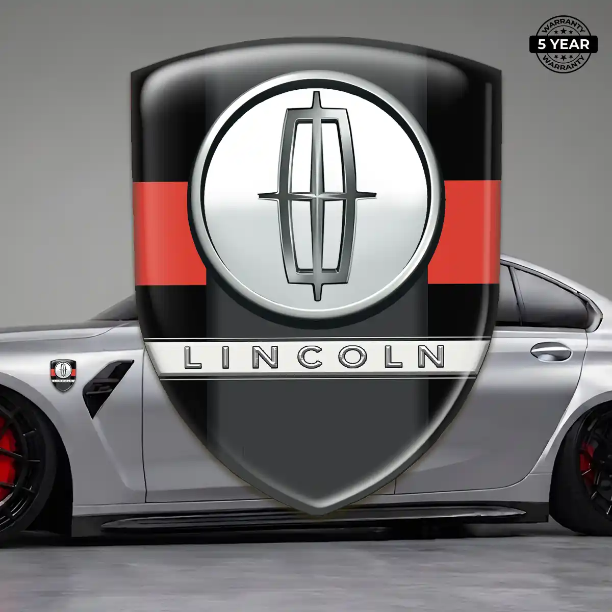 Lincoln 3D Domed Sticker Refined Design