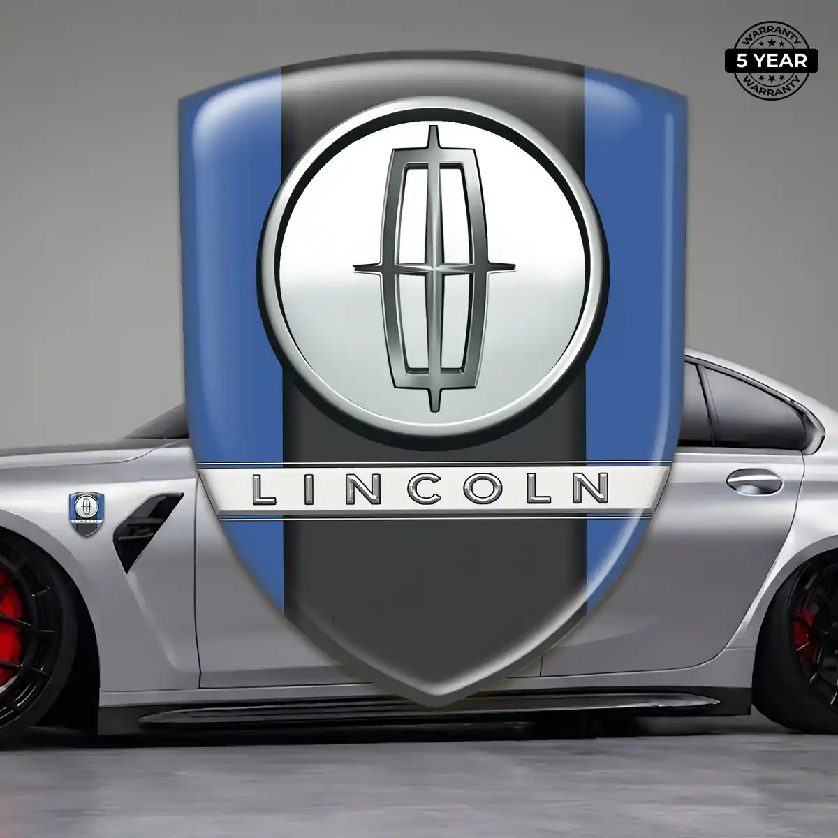 Lincoln 3D Domed Sticker Sleek Style