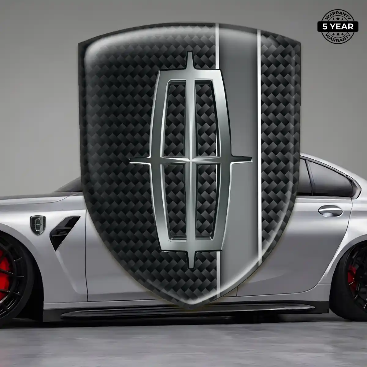 Lincoln 3D Emblem Sticker Refined Design