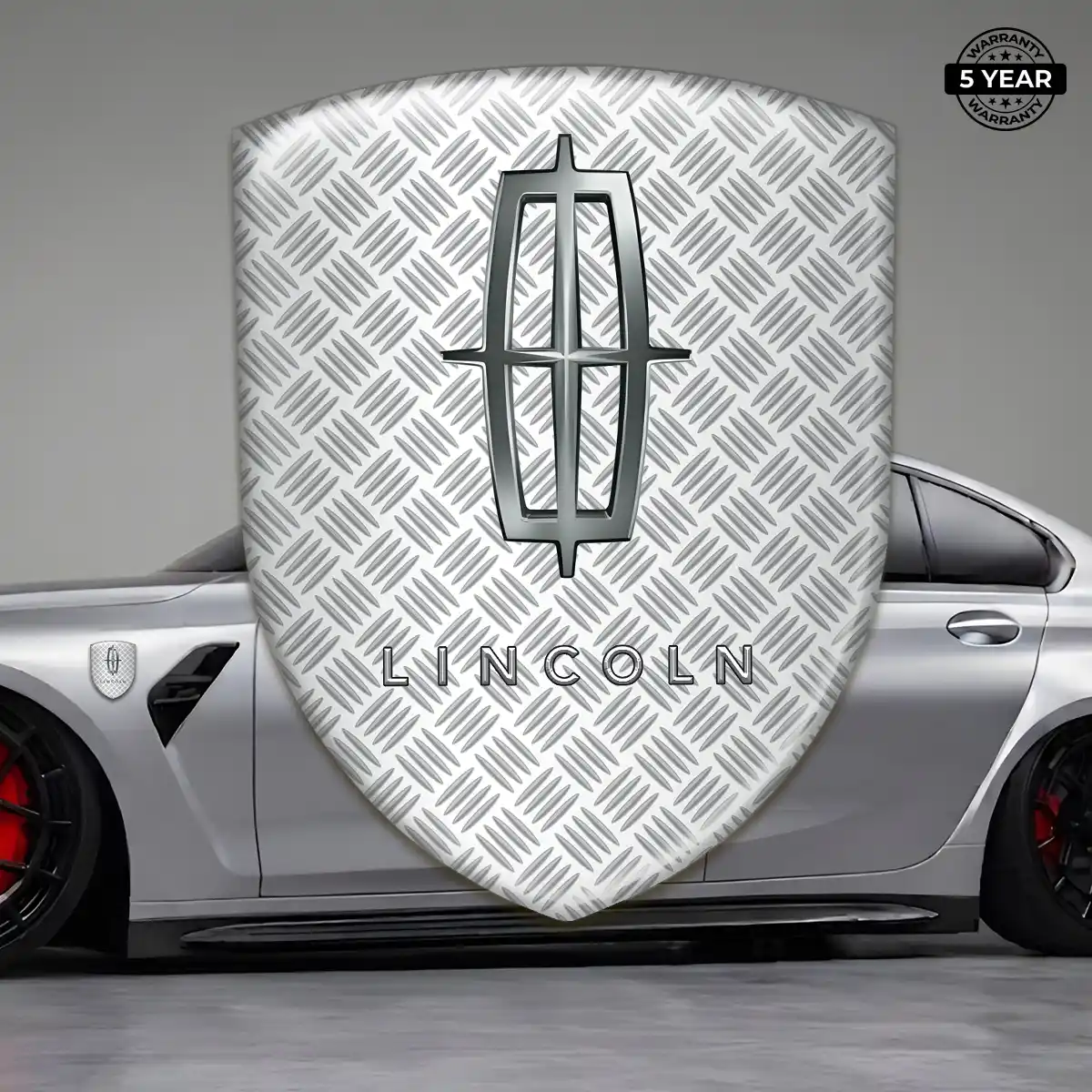 Lincoln 3D Emblem Sticker Sleek Style