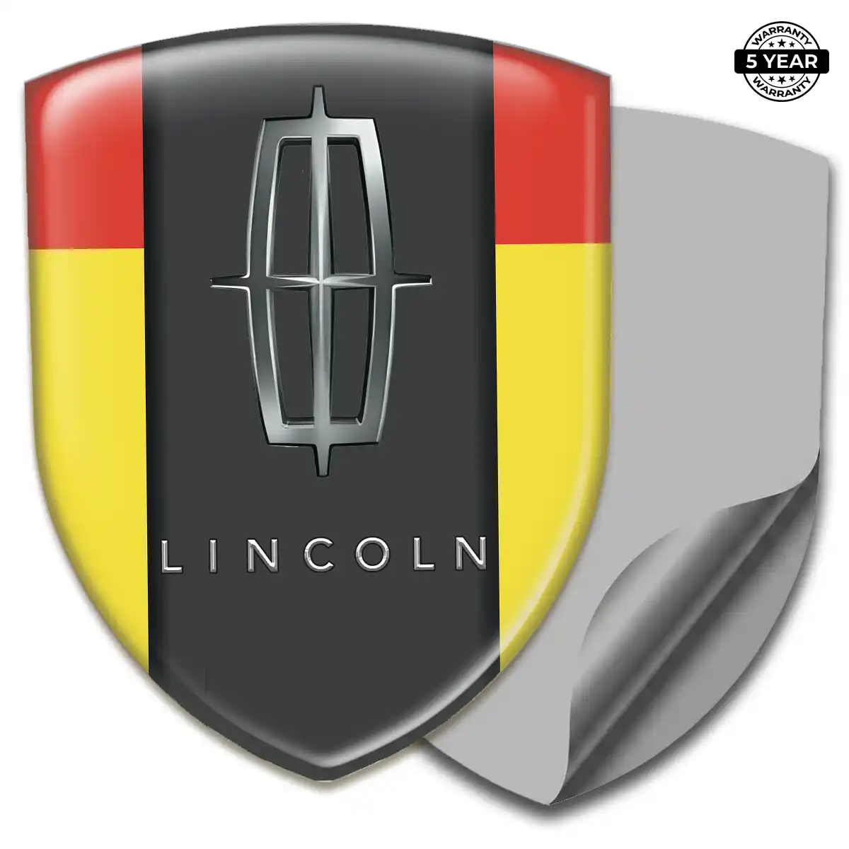 Lincoln 3D Logo Sticker Refined Design