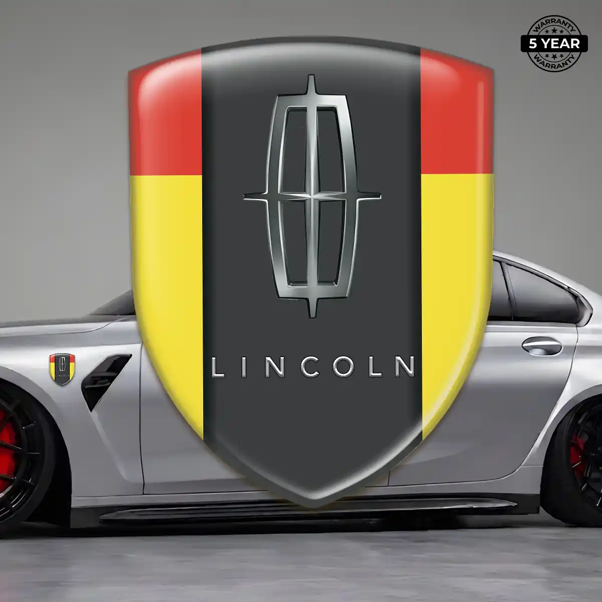 Lincoln 3D Logo Sticker Refined Design