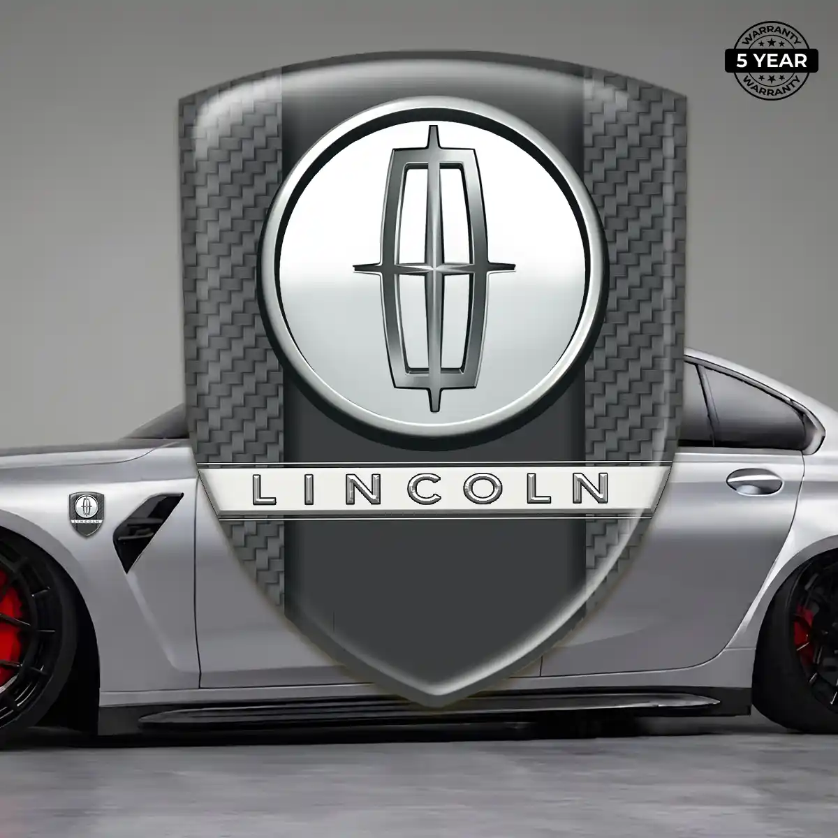 Lincoln 3D Logo Sticker Sleek Style
