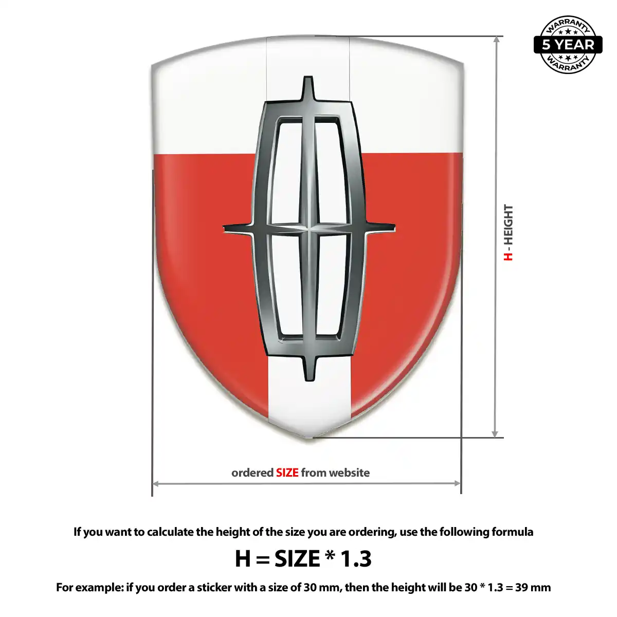 Lincoln Automotive Emblem Sticker Sleek Style