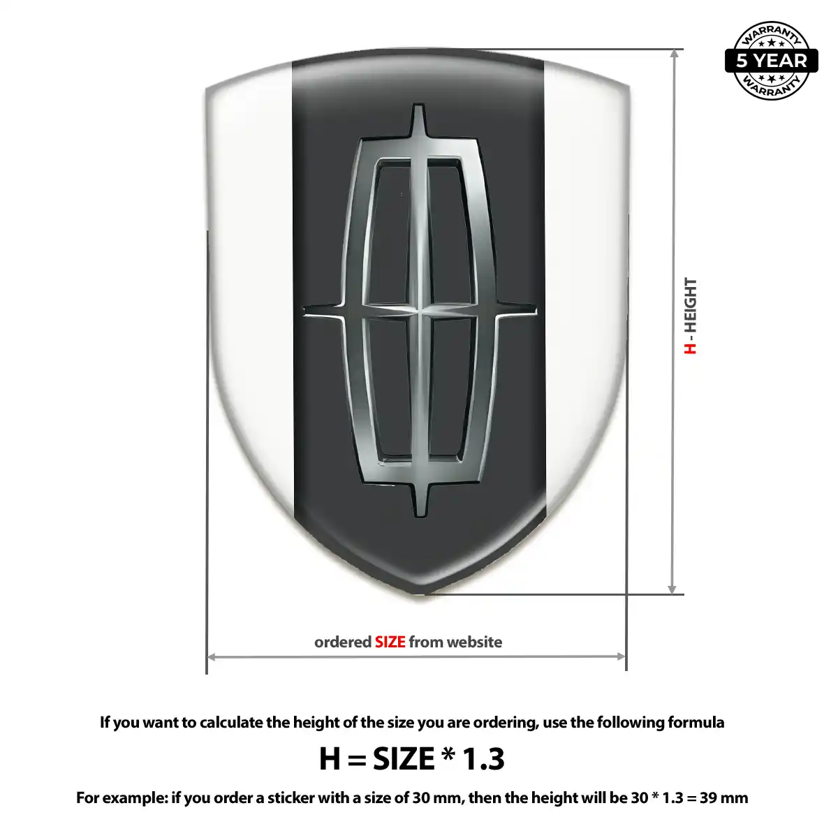 Lincoln Automotive Logo Sticker Sleek Style