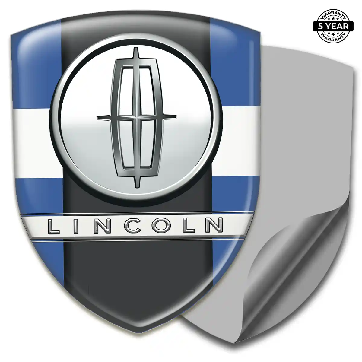 Lincoln Car Badge Sticker Refined Design