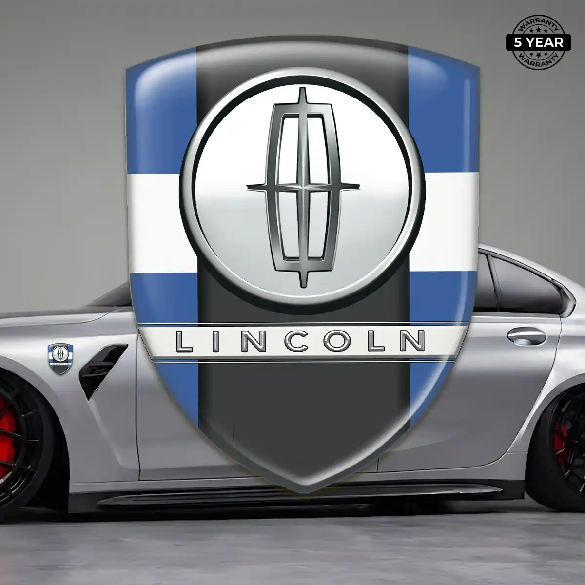 Lincoln Car Badge Sticker Refined Design