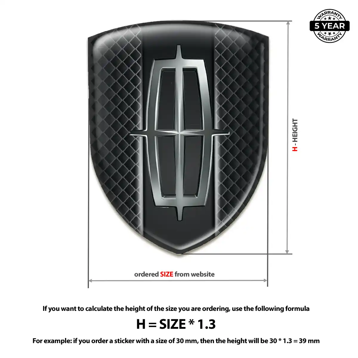 Lincoln Car Emblem Decal Refined Design