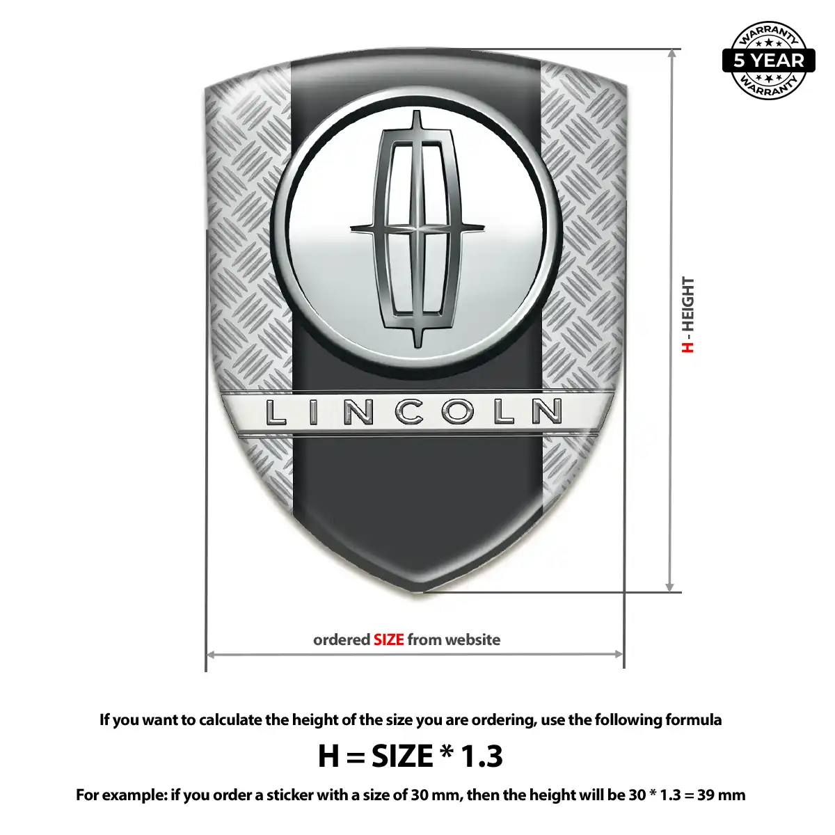 Lincoln Car Emblem Decal Sleek Style