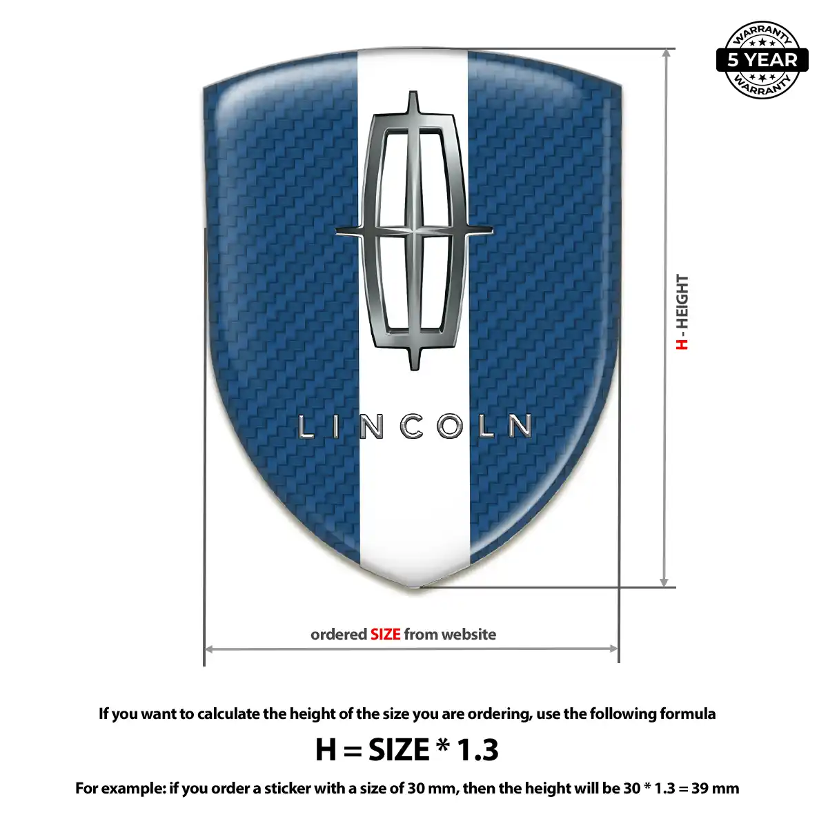 Lincoln Car Emblem Overlay Elite Finish