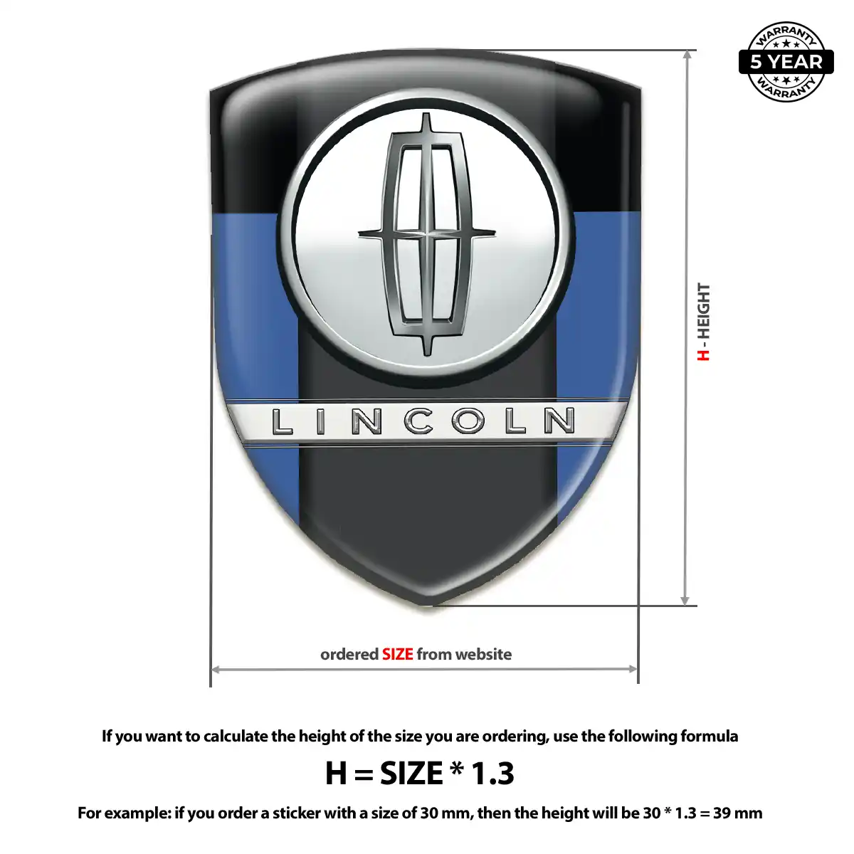 Lincoln Car Emblem Overlay Refined Design