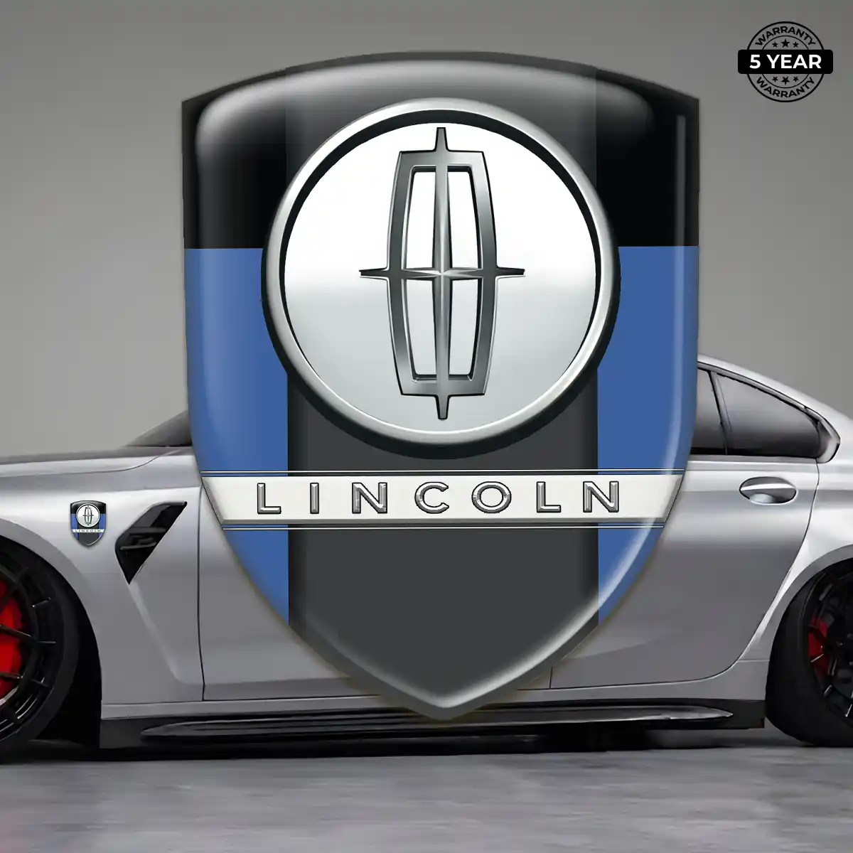 Lincoln Car Emblem Overlay Refined Design