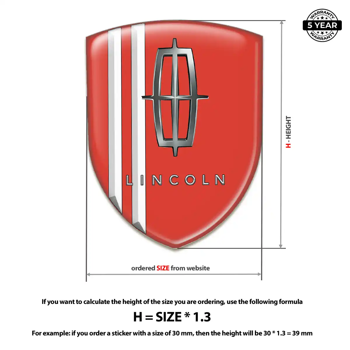 Lincoln Car Emblem Overlay Sleek Style