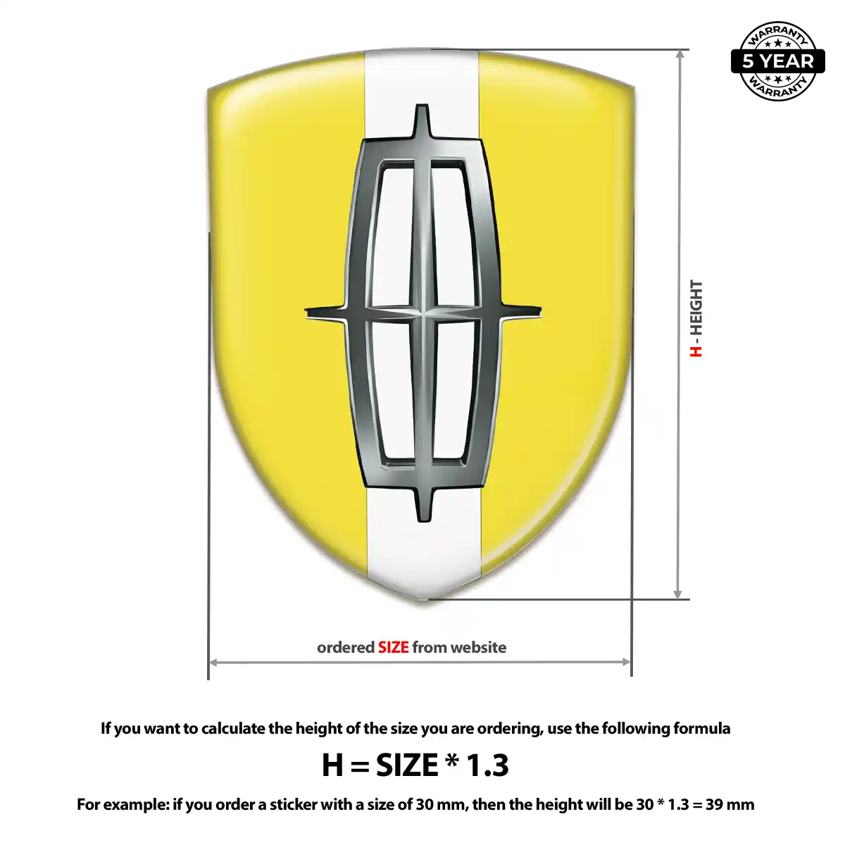 Lincoln Car Emblem Sticker Sleek Style