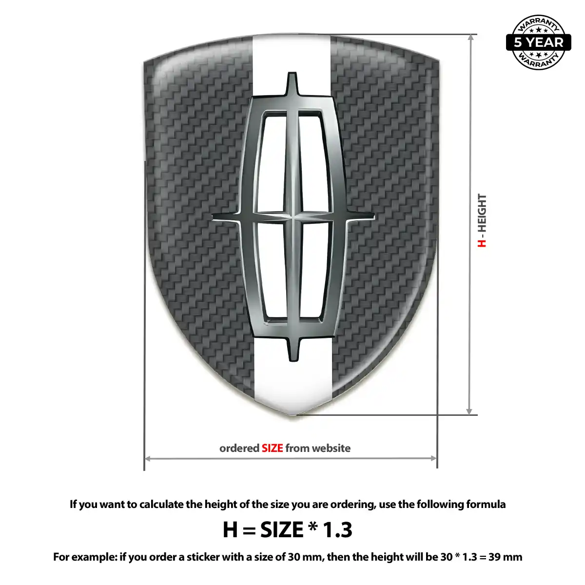 Lincoln Car Logo Decal Refined Design