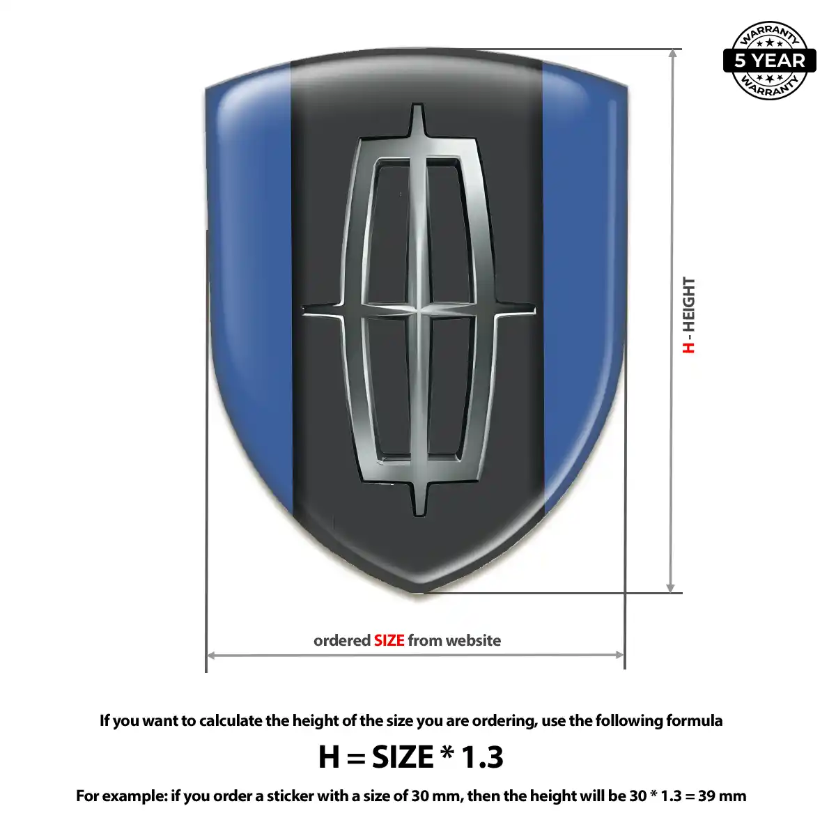 Lincoln Crest Logo Emblem Elite Finish