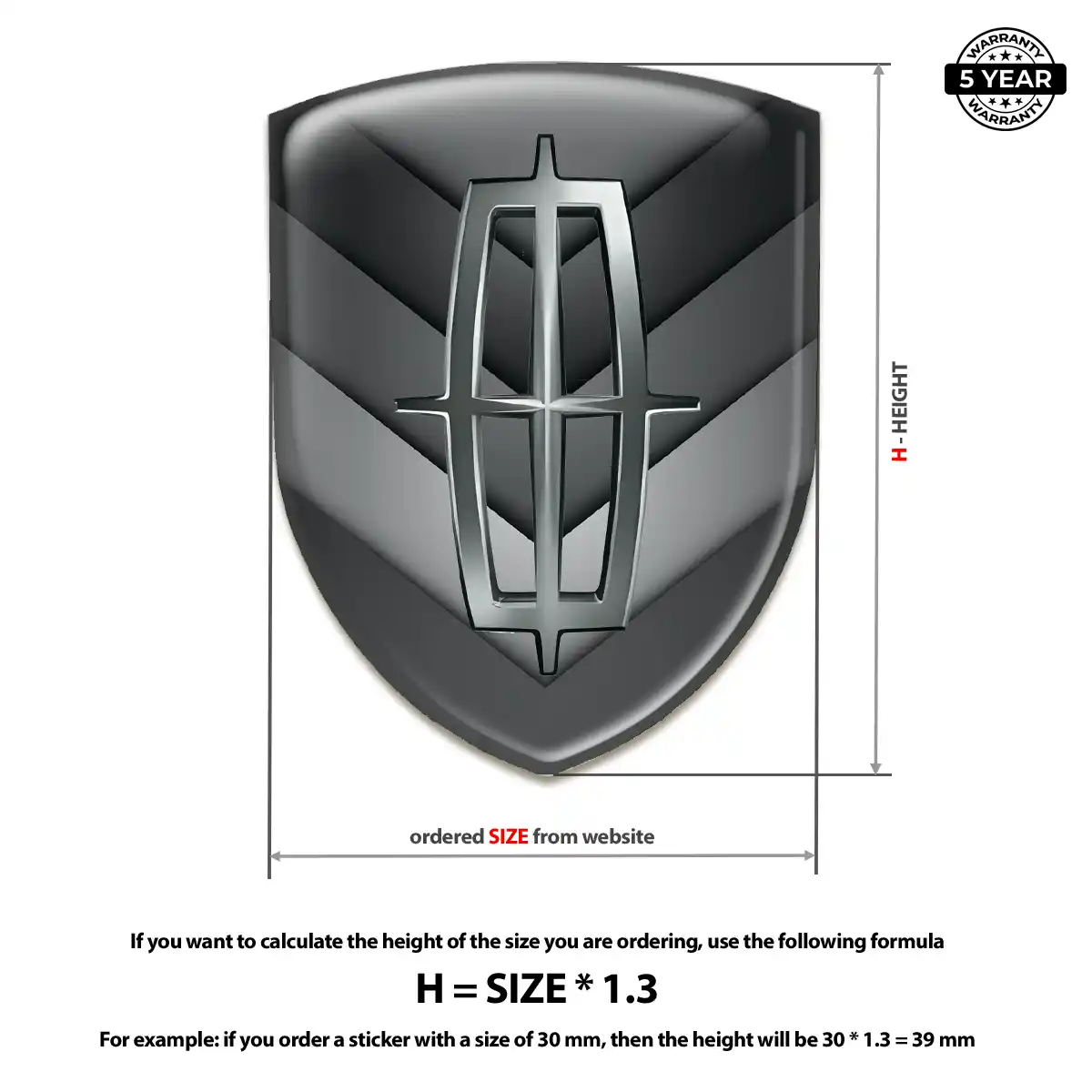 Lincoln Domed Badge Refined Design