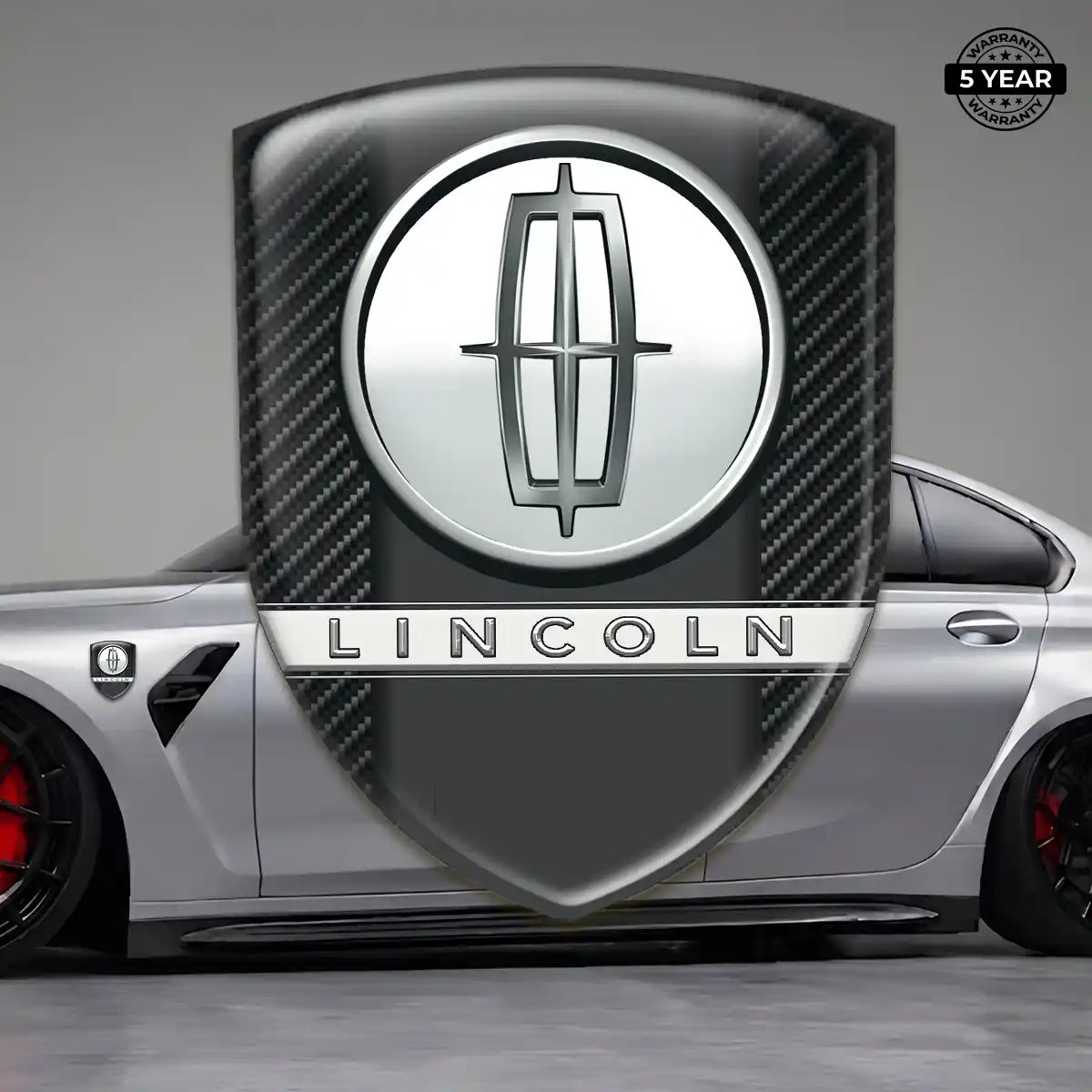 Lincoln Domed Badge Sleek Style