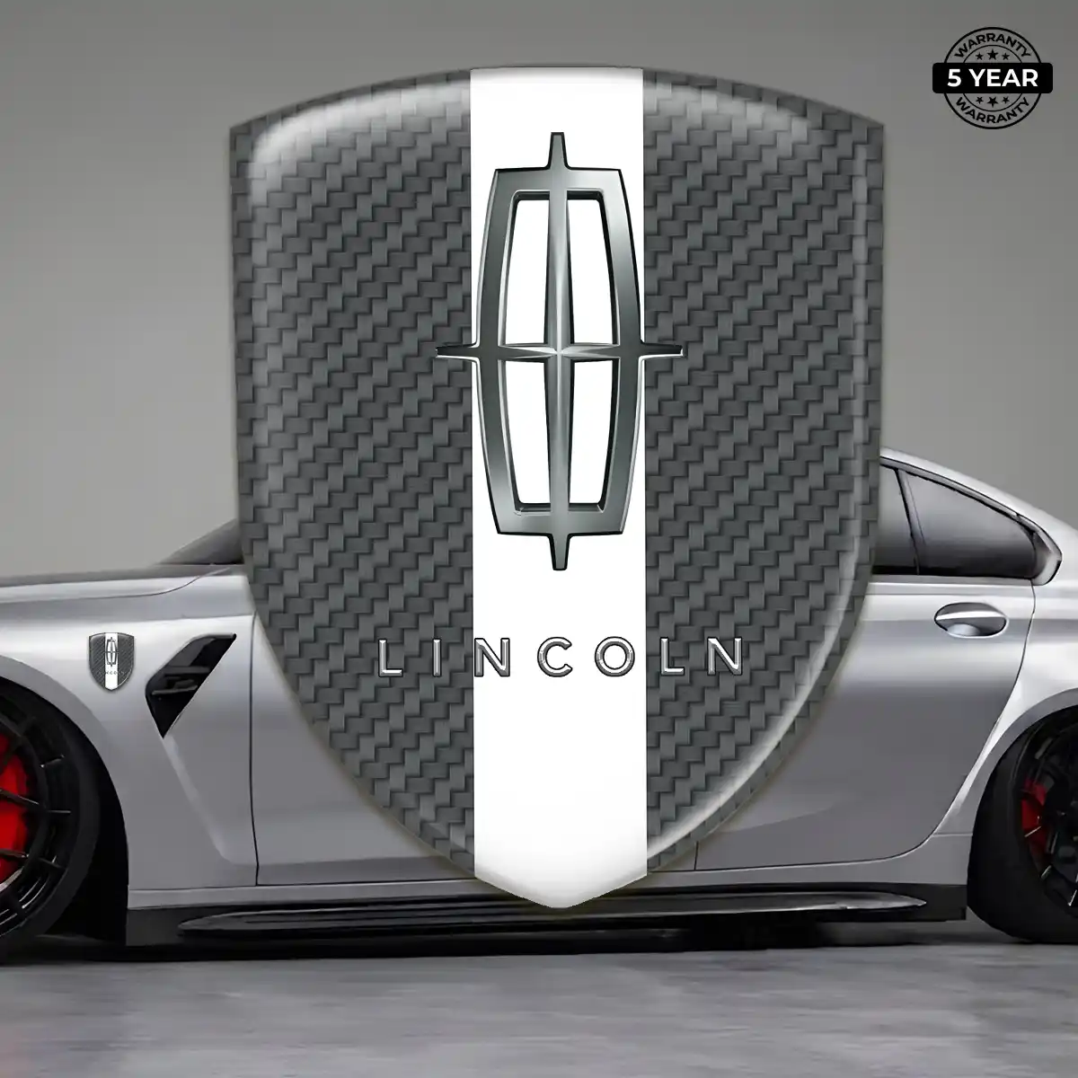 Lincoln Domed Decal Elite Finish