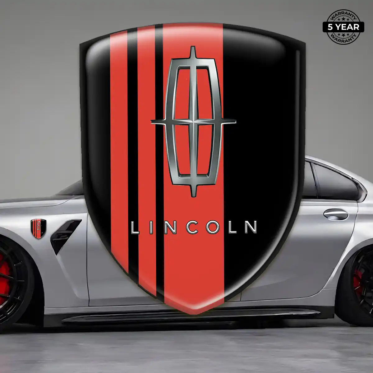 Lincoln Domed Decal Refined Design