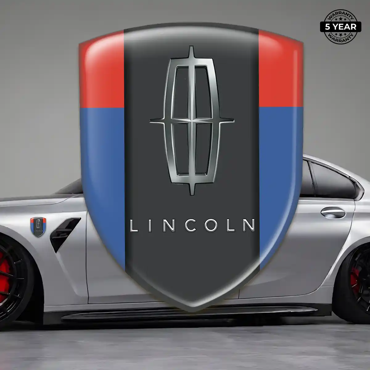 Lincoln Domed Decal Sleek Style