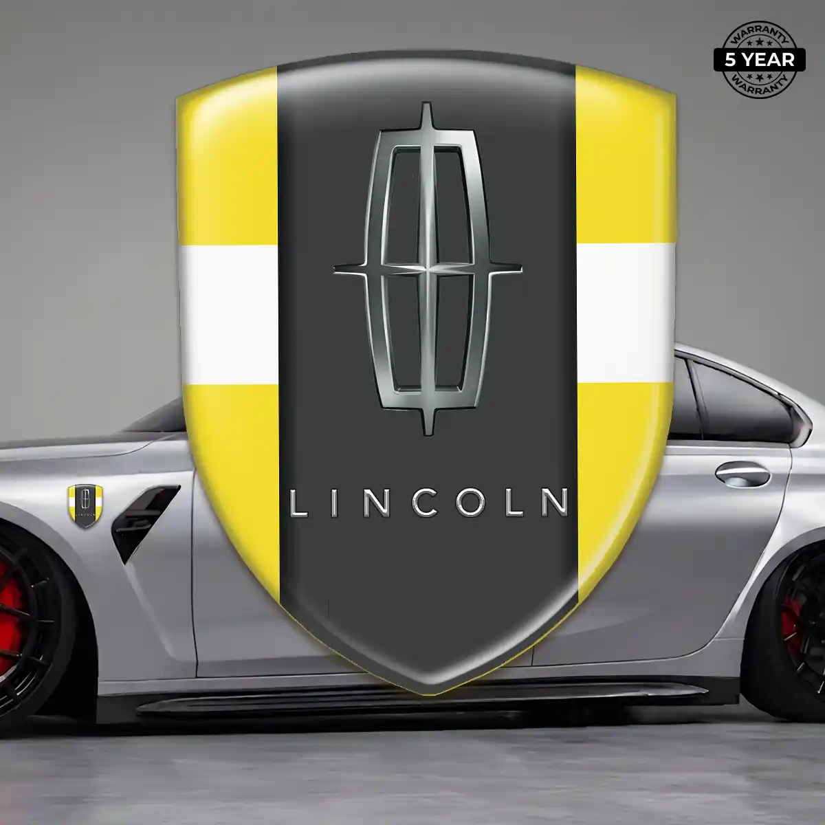 Lincoln Domed Logo Sticker Elite Finish