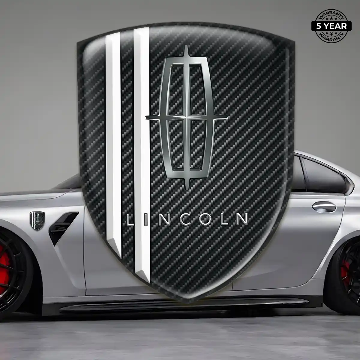 Lincoln Domed Logo Sticker Refined Design