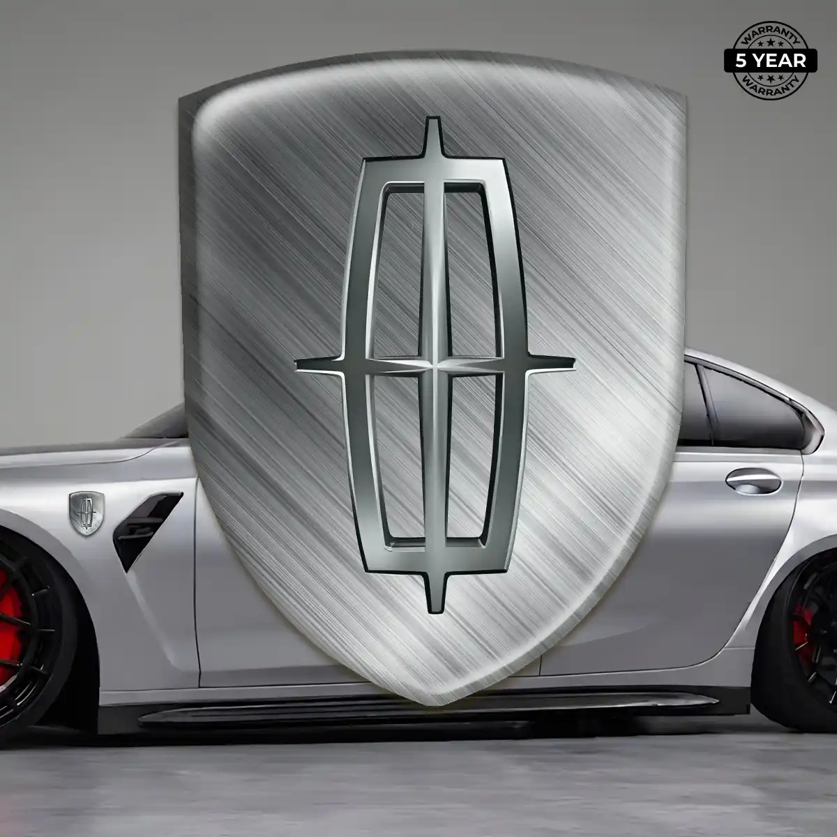 Lincoln Domed Logo Sticker Sleek Style
