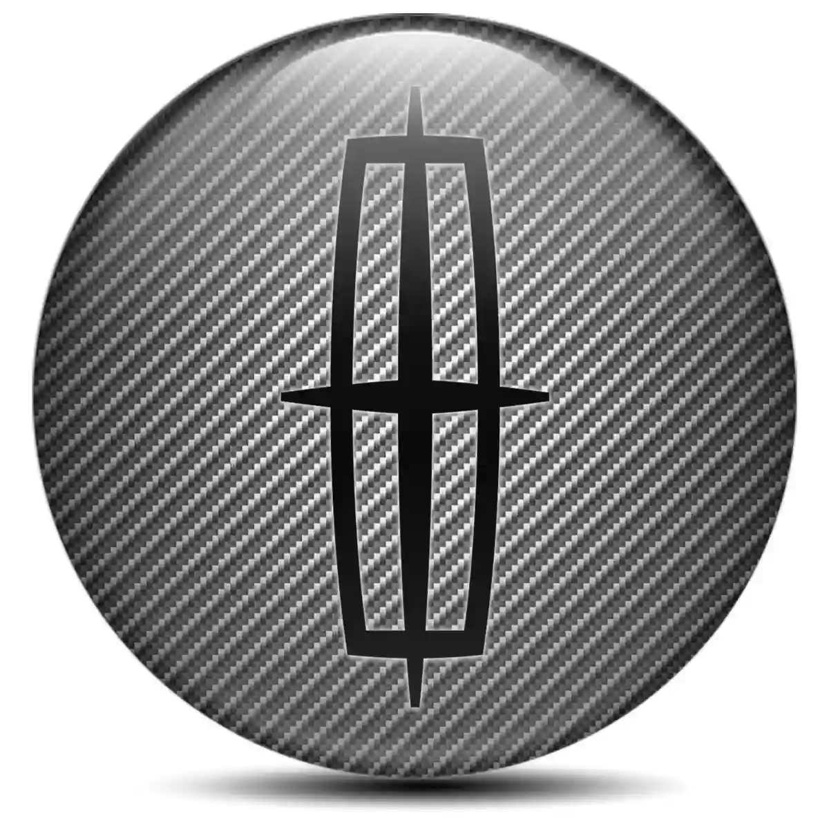 Lincoln Domed Sticker Self-Adhesive Sleek Style