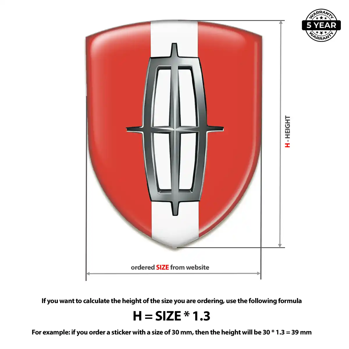 Lincoln Emblem Badge Logo Elite Finish