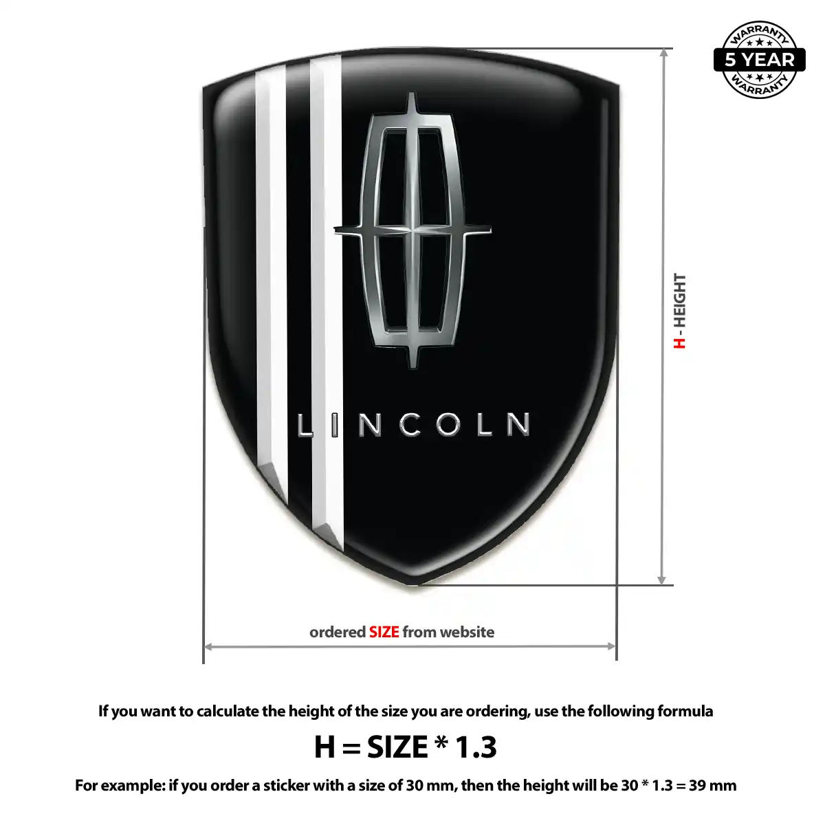 Lincoln Emblem Badge Logo Refined Design