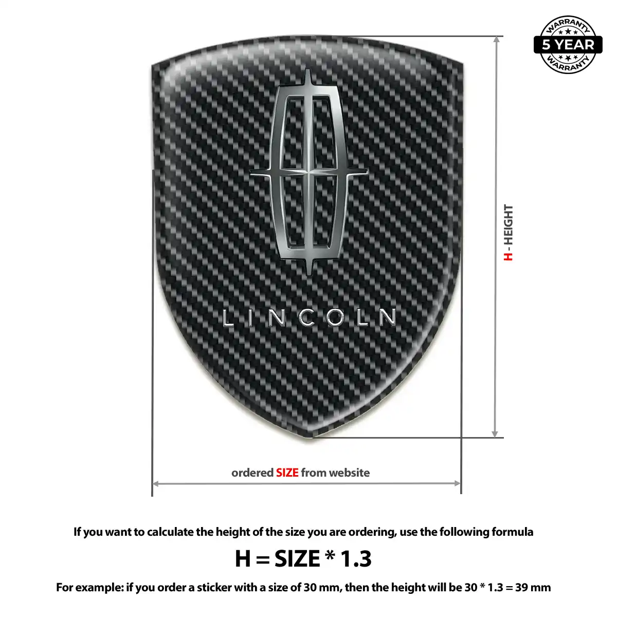 Lincoln Emblem Crest Elite Finish